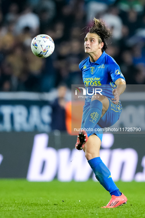 Lorenzo Colombo of Empoli FC during the Serie A Enilive match between Empoli FC and FC Internazionale at Stadio Carlo Castellani on October...