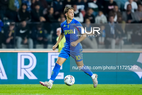 Jacopo Fazzini of Empoli FC during the Serie A Enilive match between Empoli FC and FC Internazionale at Stadio Carlo Castellani on October 3...