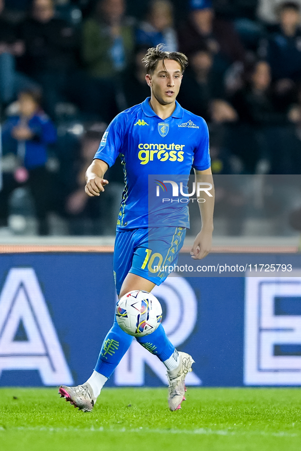 Jacopo Fazzini of Empoli FC during the Serie A Enilive match between Empoli FC and FC Internazionale at Stadio Carlo Castellani on October 3...