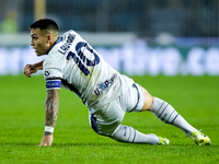 Lautaro Martinez of FC Internazionale looks on during the Serie A Enilive match between Empoli FC and FC Internazionale at Stadio Carlo Cast...