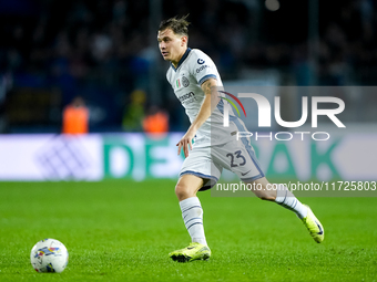 Nicolo' Barella of FC Internazionale during the Serie A Enilive match between Empoli FC and FC Internazionale at Stadio Carlo Castellani on...