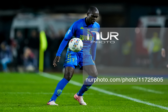 Emmanuel Gyasi of Empoli FC during the Serie A Enilive match between Empoli FC and FC Internazionale at Stadio Carlo Castellani on October 3...