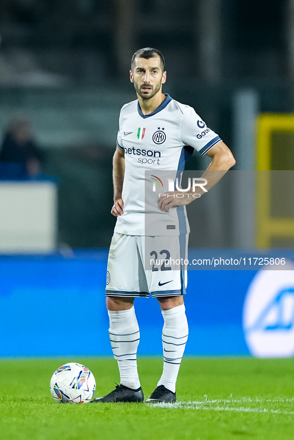 Henrikh Mkhitaryan of FC Internazionale looks on during the Serie A Enilive match between Empoli FC and FC Internazionale at Stadio Carlo Ca...