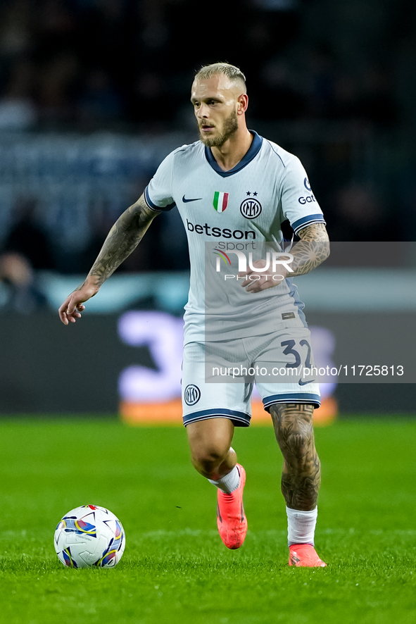 Federico Dimarco of FC Internazionale during the Serie A Enilive match between Empoli FC and FC Internazionale at Stadio Carlo Castellani on...