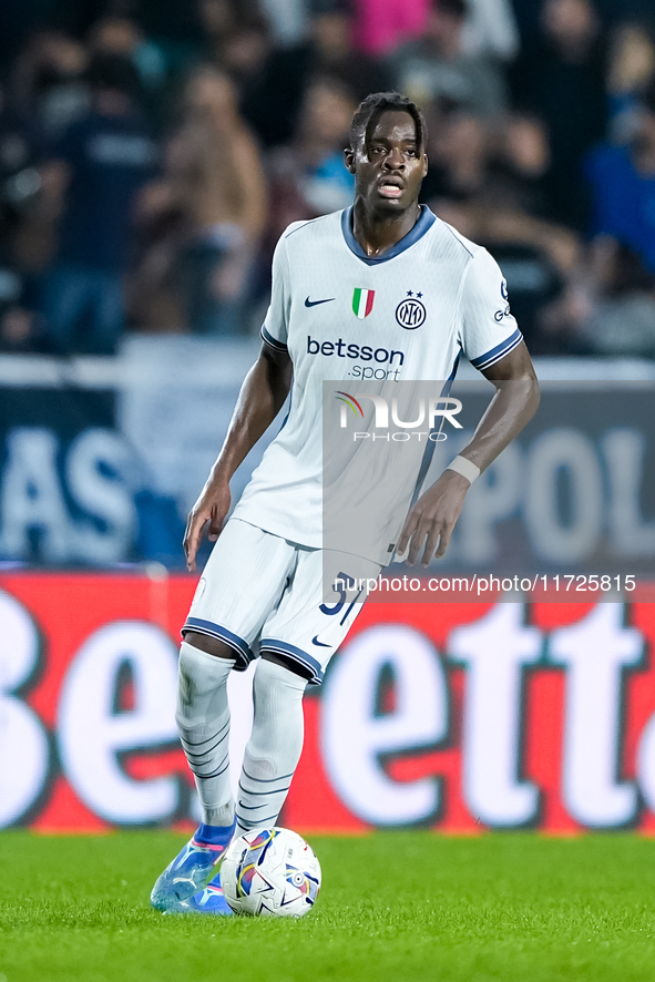 Yann Aurel Bisseck of FC Internazionale during the Serie A Enilive match between Empoli FC and FC Internazionale at Stadio Carlo Castellani...