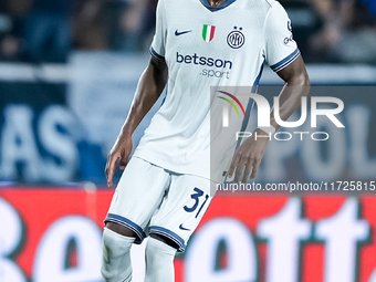 Yann Aurel Bisseck of FC Internazionale during the Serie A Enilive match between Empoli FC and FC Internazionale at Stadio Carlo Castellani...