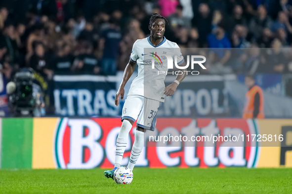 Yann Aurel Bisseck of FC Internazionale during the Serie A Enilive match between Empoli FC and FC Internazionale at Stadio Carlo Castellani...