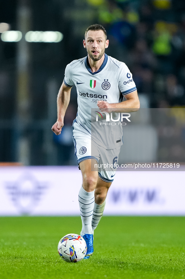 Stefan de Vrij of FC Internazionale during the Serie A Enilive match between Empoli FC and FC Internazionale at Stadio Carlo Castellani on O...