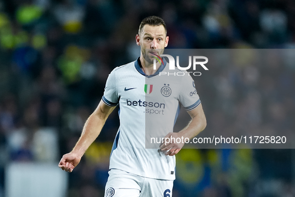 Stefan de Vrij of FC Internazionale looks on during the Serie A Enilive match between Empoli FC and FC Internazionale at Stadio Carlo Castel...