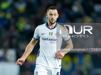 Stefan de Vrij of FC Internazionale looks on during the Serie A Enilive match between Empoli FC and FC Internazionale at Stadio Carlo Castel...