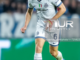 Stefan de Vrij of FC Internazionale during the Serie A Enilive match between Empoli FC and FC Internazionale at Stadio Carlo Castellani on O...