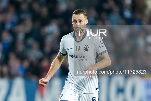 Stefan de Vrij of FC Internazionale during the Serie A Enilive match between Empoli FC and FC Internazionale at Stadio Carlo Castellani on O...