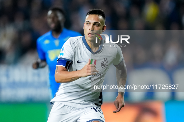 Lautaro Martinez of FC Internazionale during the Serie A Enilive match between Empoli FC and FC Internazionale at Stadio Carlo Castellani on...