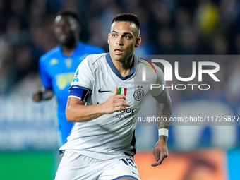 Lautaro Martinez of FC Internazionale during the Serie A Enilive match between Empoli FC and FC Internazionale at Stadio Carlo Castellani on...