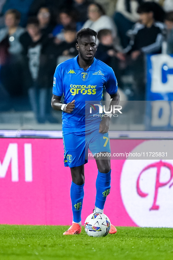 Junior Sambia of Empoli FC during the Serie A Enilive match between Empoli FC and FC Internazionale at Stadio Carlo Castellani on October 30...