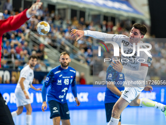 Ludovic Fabregas  is playing during the match EHF Champions League Men match between  Orlen Wisla Plock and Veszprem HC in Plock, Poland on...