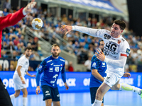 Ludovic Fabregas  is playing during the match EHF Champions League Men match between  Orlen Wisla Plock and Veszprem HC in Plock, Poland on...