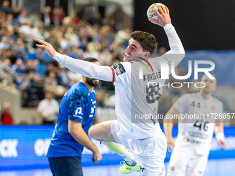 Ludovic Fabregas  is playing during the match EHF Champions League Men match between  Orlen Wisla Plock and Veszprem HC in Plock, Poland on...