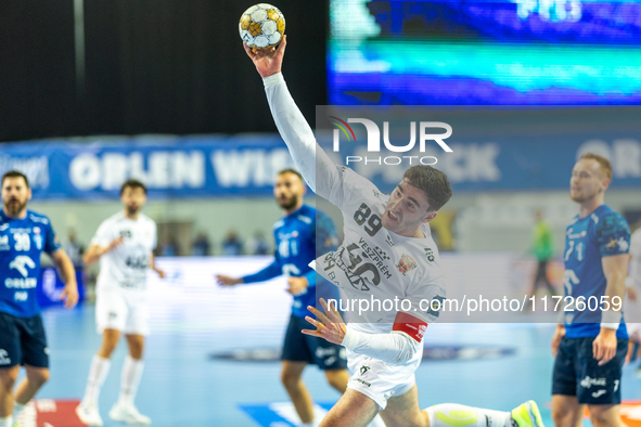 Ludovic Fabregas  is playing during the match EHF Champions League Men match between  Orlen Wisla Plock and Veszprem HC in Plock, Poland on...