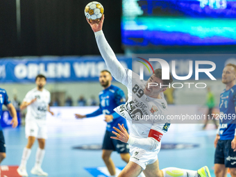 Ludovic Fabregas  is playing during the match EHF Champions League Men match between  Orlen Wisla Plock and Veszprem HC in Plock, Poland on...