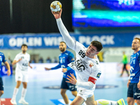 Ludovic Fabregas  is playing during the match EHF Champions League Men match between  Orlen Wisla Plock and Veszprem HC in Plock, Poland on...