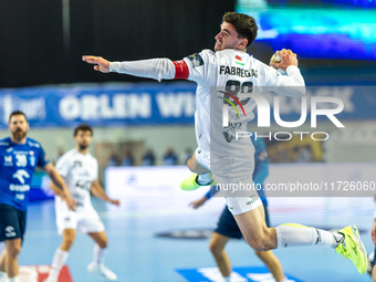 Ludovic Fabregas  is playing during the match EHF Champions League Men match between  Orlen Wisla Plock and Veszprem HC in Plock, Poland on...