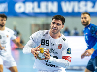 Ludovic Fabregas  is playing during the match EHF Champions League Men match between  Orlen Wisla Plock and Veszprem HC in Plock, Poland on...