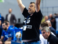 Coach Xavier Pascual Fuertes  is reacting during the match EHF Champions League Men match between  Orlen Wisla Plock and Veszprem HC in Ploc...