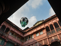 People release paper lanterns in celebration of the Diwali festival, promoting an eco-friendly celebration of Diwali in Kolkata, India, on O...