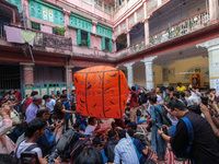 People release paper lanterns with Halloween designs during the celebration of the Diwali festival, promoting an eco-friendly celebration of...