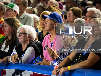 Pennsylvania voters attend a get out the vote rally featuring Vice President Kamala Harris in Harrisburg, PA, on October 30, 2024.  Harris a...