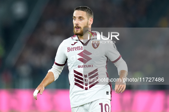 Nikola Vlasic of Torino FC looks on during the Serie A Enilive match between Empoli FC and FC Internazionale at Stadio Carlo Castellani on O...