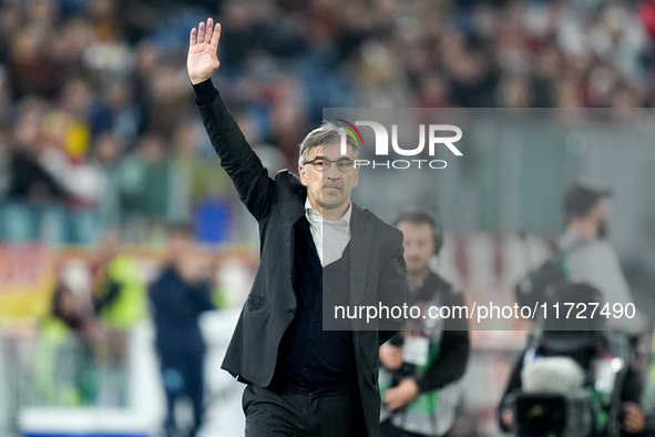 Ivan Juric head coach of AS Roma gestures during the Serie A Enilive match between Empoli FC and FC Internazionale at Stadio Carlo Castellan...