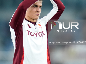 Paulo Dybala of AS Roma greets the fans during the Serie A Enilive match between Empoli FC and FC Internazionale at Stadio Carlo Castellani...