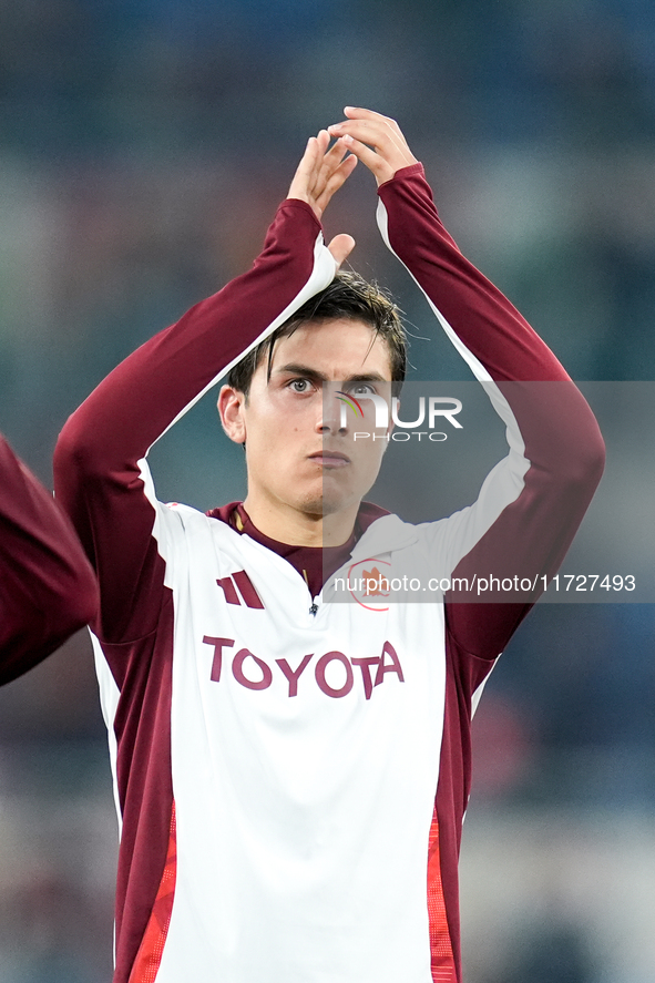 Paulo Dybala of AS Roma greets the fans during the Serie A Enilive match between Empoli FC and FC Internazionale at Stadio Carlo Castellani...