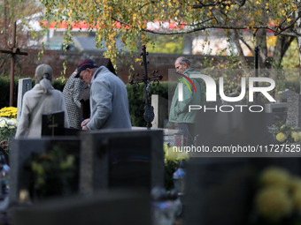 Rakowicki Cemetery undergoes preparations for All Saints' Day on October 30, 2024, in Krakow, Poland. November 1 is celebrated in Catholicis...