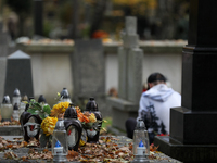 Rakowicki Cemetery undergoes preparations for All Saints' Day on October 30, 2024, in Krakow, Poland. November 1 is celebrated in Catholicis...