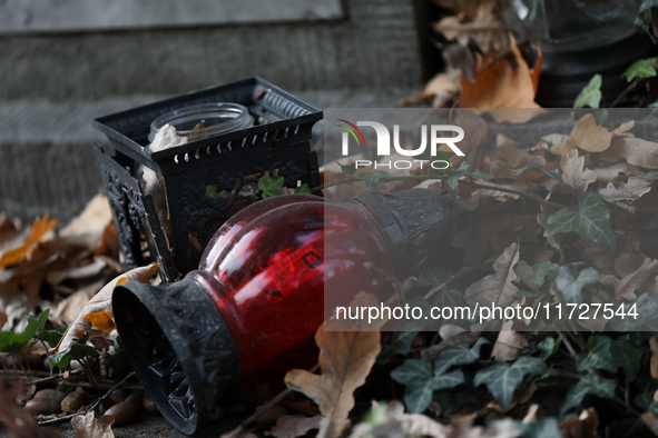 Rakowicki Cemetery undergoes preparations for All Saints' Day on October 30, 2024, in Krakow, Poland. November 1 is celebrated in Catholicis...