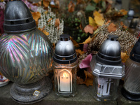 Rakowicki Cemetery undergoes preparations for All Saints' Day on October 30, 2024, in Krakow, Poland. November 1 is celebrated in Catholicis...