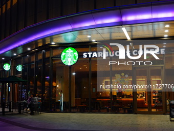 A Starbucks store is seen in Yichang, Hubei province, China, on October 31, 2024. Coffee company Starbucks reports revenue of $9.07 billion...