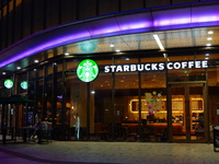 A Starbucks store is seen in Yichang, Hubei province, China, on October 31, 2024. Coffee company Starbucks reports revenue of $9.07 billion...