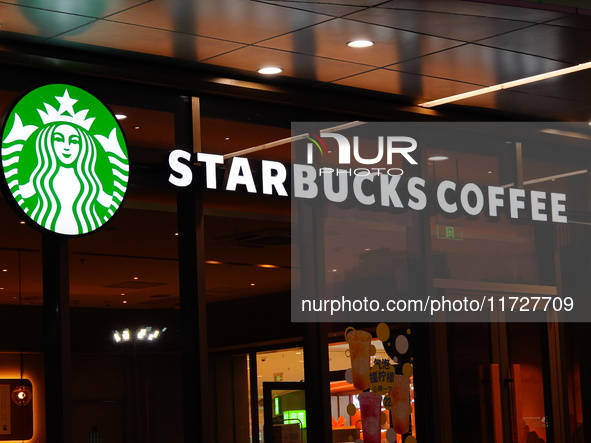 A Starbucks store is seen in Yichang, Hubei province, China, on October 31, 2024. Coffee company Starbucks reports revenue of $9.07 billion...