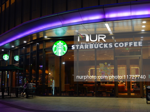 A Starbucks store is seen in Yichang, Hubei province, China, on October 31, 2024. Coffee company Starbucks reports revenue of $9.07 billion...