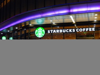 A Starbucks store is seen in Yichang, Hubei province, China, on October 31, 2024. Coffee company Starbucks reports revenue of $9.07 billion...