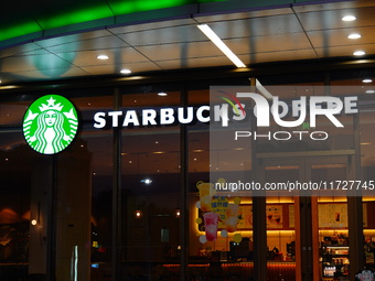 A Starbucks store is seen in Yichang, Hubei province, China, on October 31, 2024. Coffee company Starbucks reports revenue of $9.07 billion...