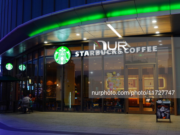 A Starbucks store is seen in Yichang, Hubei province, China, on October 31, 2024. Coffee company Starbucks reports revenue of $9.07 billion...