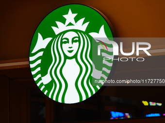 A Starbucks store is seen in Yichang, Hubei province, China, on October 31, 2024. Coffee company Starbucks reports revenue of $9.07 billion...