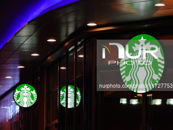 A Starbucks store is seen in Yichang, Hubei province, China, on October 31, 2024. Coffee company Starbucks reports revenue of $9.07 billion...