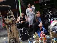 Devotees visit the Altar of Santa Muerte located on Alfareria Street in the Tepito neighborhood to show their devotion and give thanks for f...