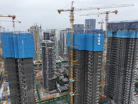 A building under construction by C&D Group is in Nanjing, Jiangsu province, China, on November 1, 2024. On November 1, 2024, a number of Chi...